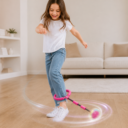 3-in-1 LED-Springball mit Sprungzähler & Timer für Kinder
