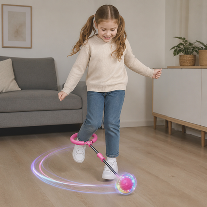 3-in-1 LED-Springball mit Sprungzähler & Timer für Kinder