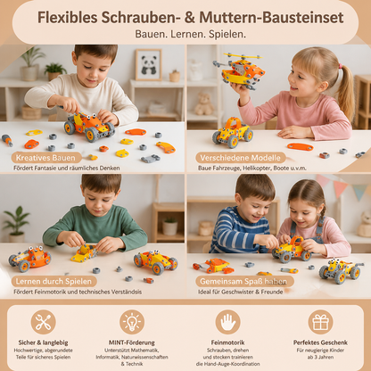Flexibles MINT-Schrauben- & Muttern-Bausteinset