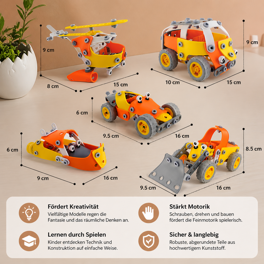 Flexibles MINT-Schrauben- & Muttern-Bausteinset