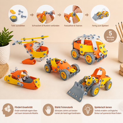 Flexibles MINT-Schrauben- & Muttern-Bausteinset