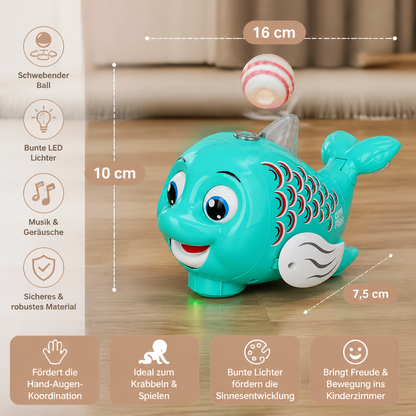 Interaktives schwebendes Fischspielzeug mit Ball, Licht & Musik