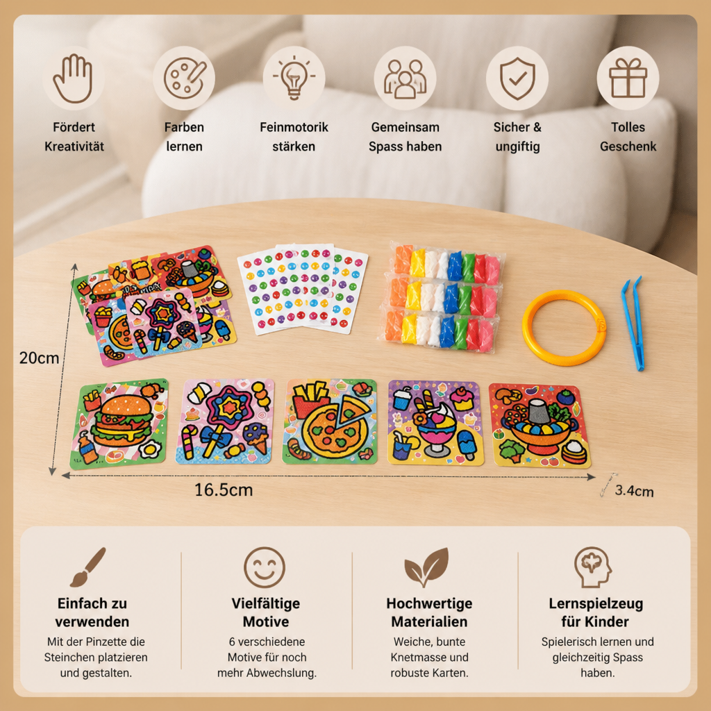 DIY-Knet-Sticker-Bastelset für Kinder