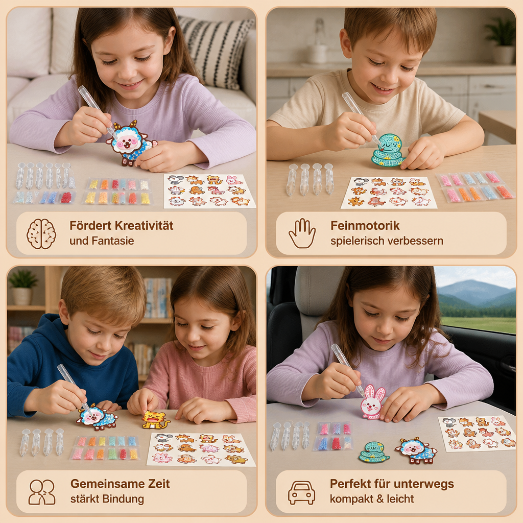 DIY-Punktperlen-Sticker-Bastelset für Kinder