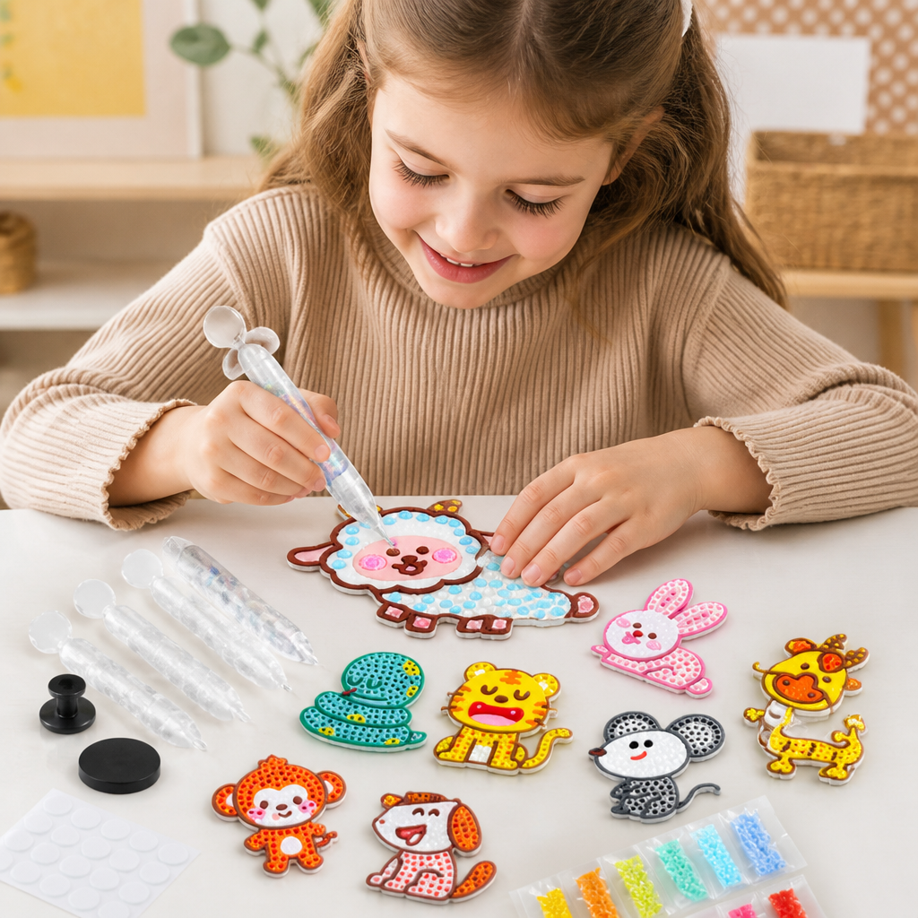 DIY-Punktperlen-Sticker-Bastelset für Kinder