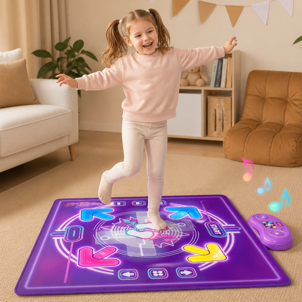 Interaktive musikalische Tanzmatte mit LED-Lichtern für Kinder
