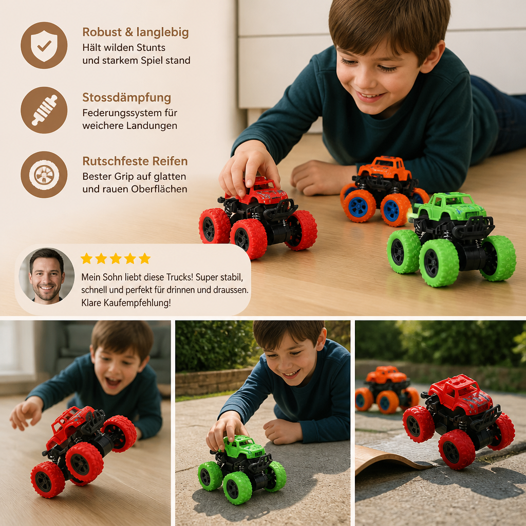 Reibungsbetriebenes Monstertruck-Stuntauto für Kinder