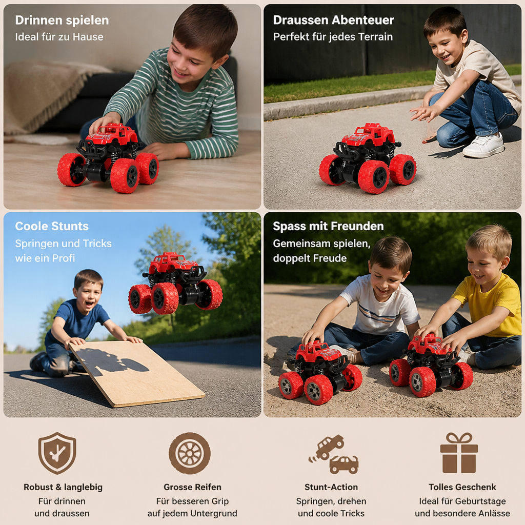 Reibungsbetriebenes Monstertruck-Stuntauto für Kinder