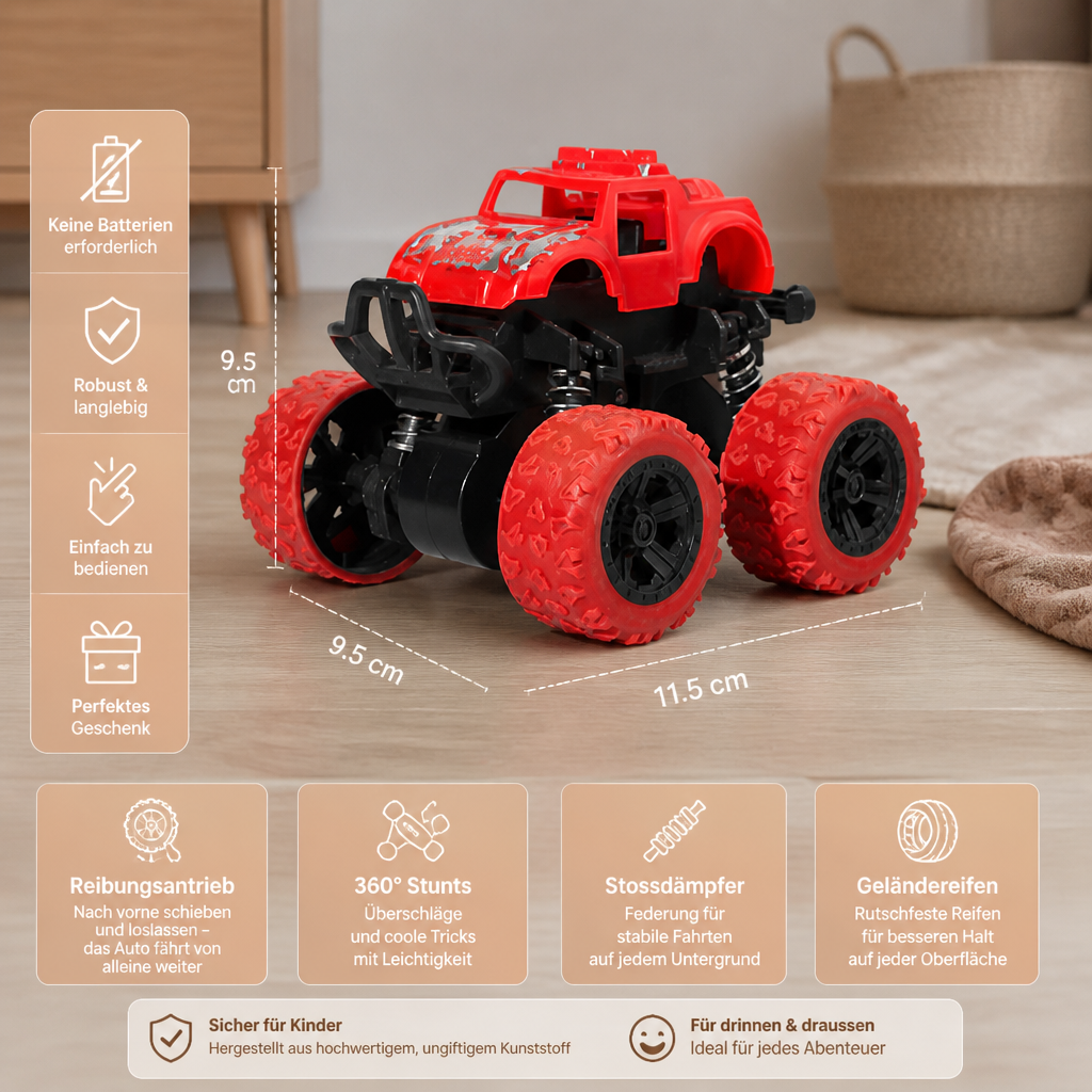 Reibungsbetriebenes Monstertruck-Stuntauto für Kinder