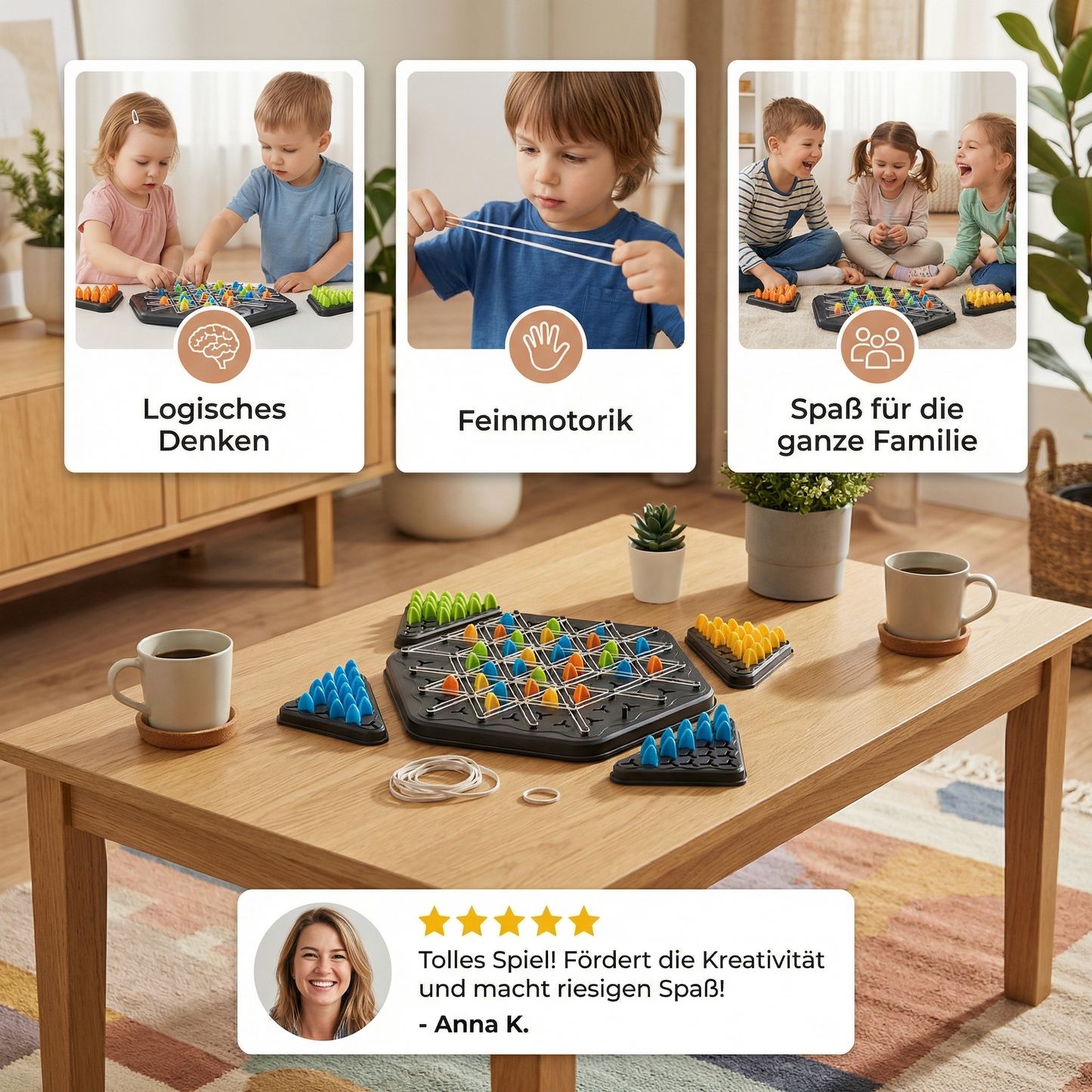 Gummi Band Dreieck Schach Familien Spiel