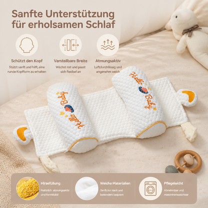 Verstellbares Babykopfkissen mit Hirsefüllung