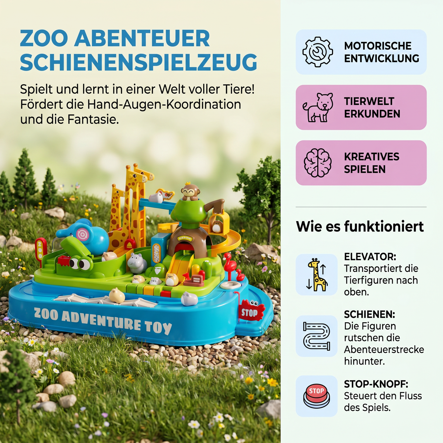 Zoo Abenteuer Schienenspielzeug