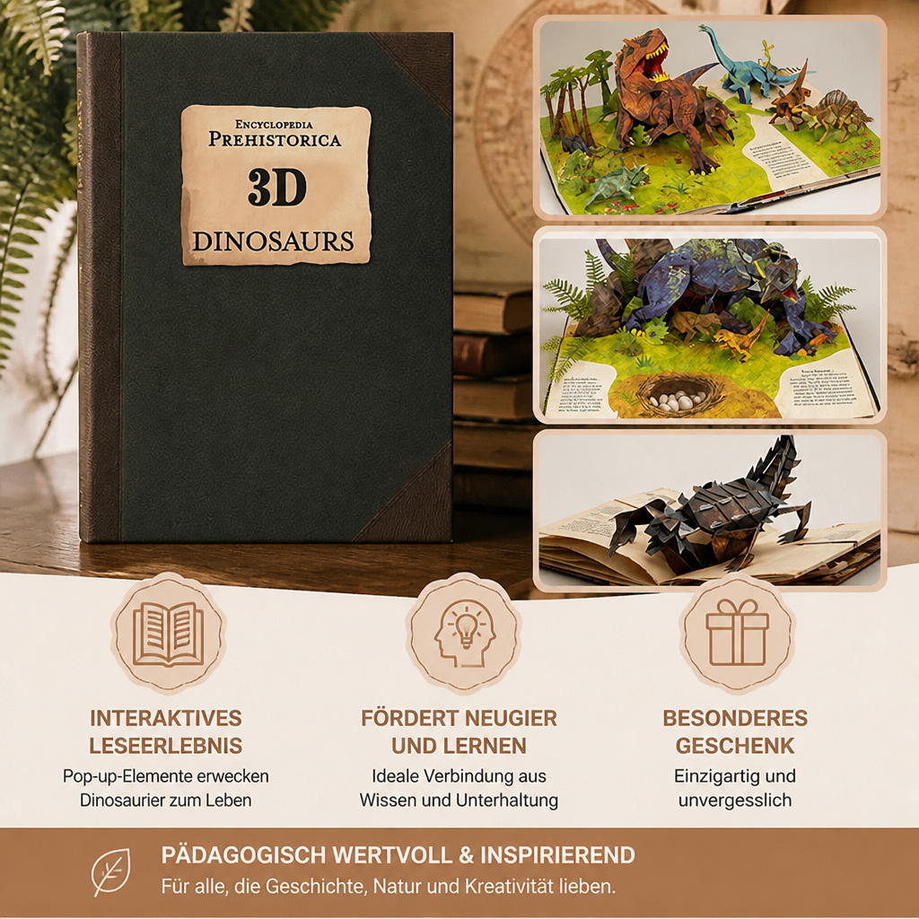 Interaktive 3D-Dinosaurier-Pop-up-Enzyklopädie