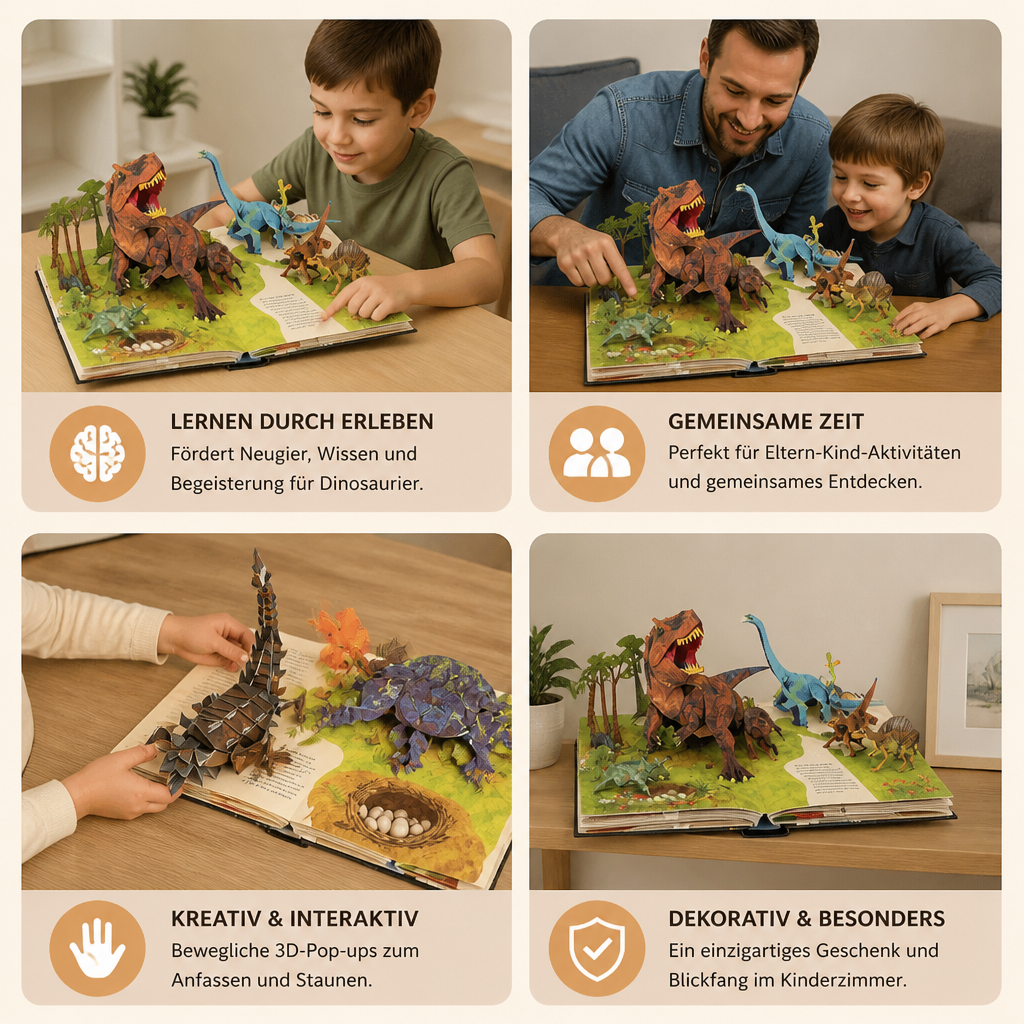 Interaktive 3D-Dinosaurier-Pop-up-Enzyklopädie