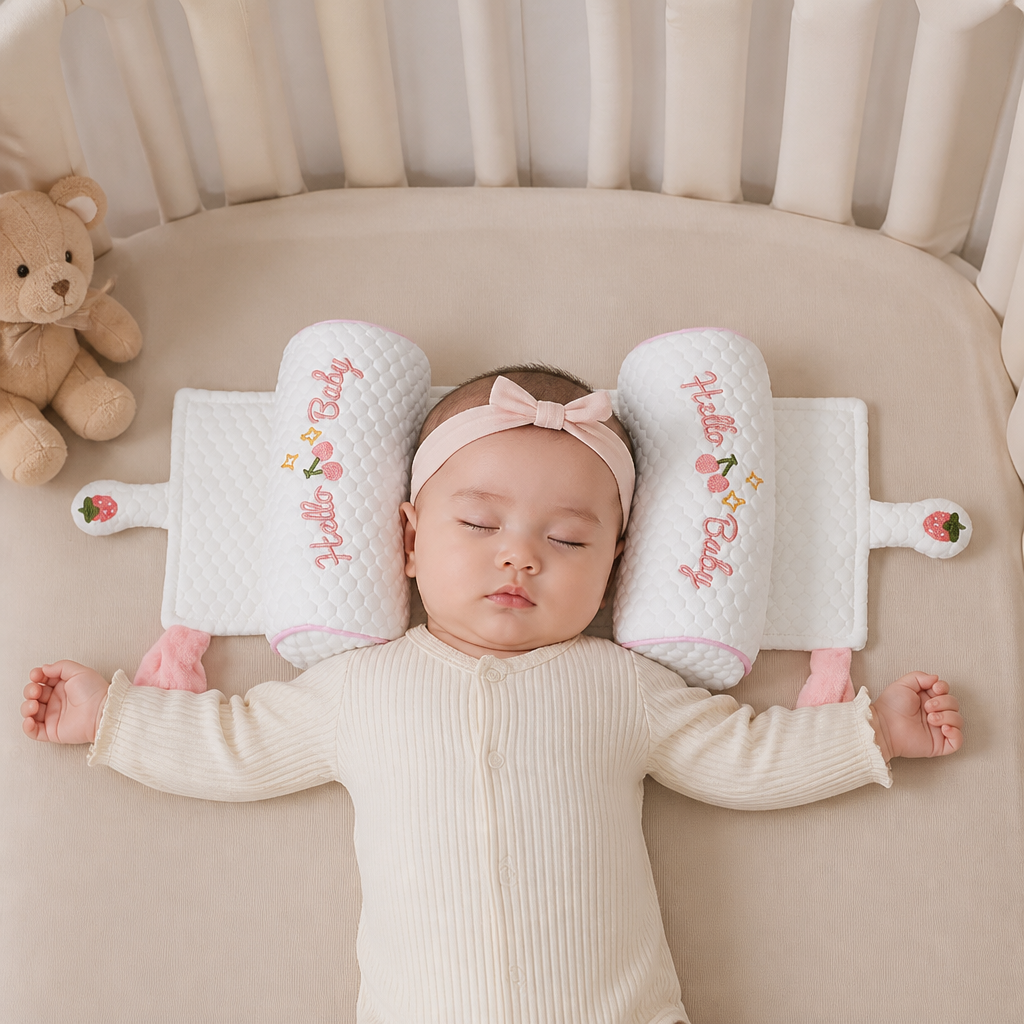 Verstellbares Babykopfkissen mit Hirsefüllung