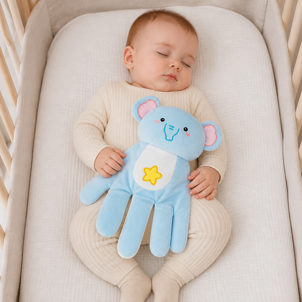 Beruhigendes Klopf-Plüschtier für Babys