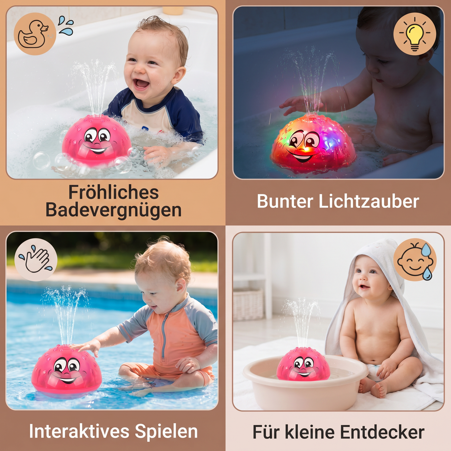 Magischer Sprühball – interaktives Wasserspielzeug für fröhlichen Badespaß & Unterhaltung