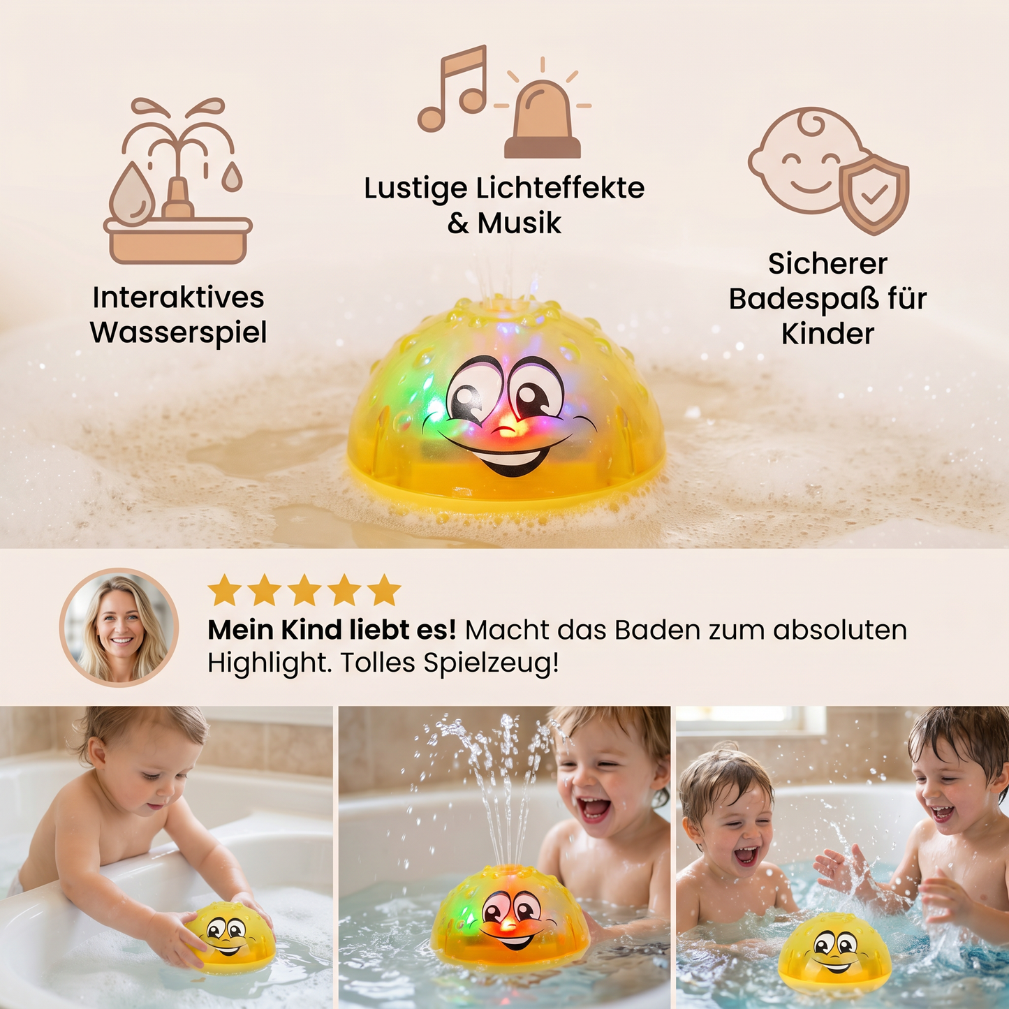 Magischer Sprühball – interaktives Wasserspielzeug für fröhlichen Badespaß & Unterhaltung