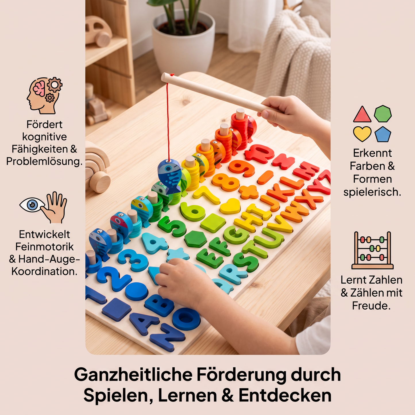 Förderung von Fähigkeiten - Montessori-Holzspielbrett