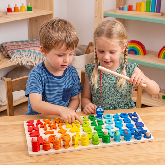 Förderung von Fähigkeiten - Montessori-Holzspielbrett
