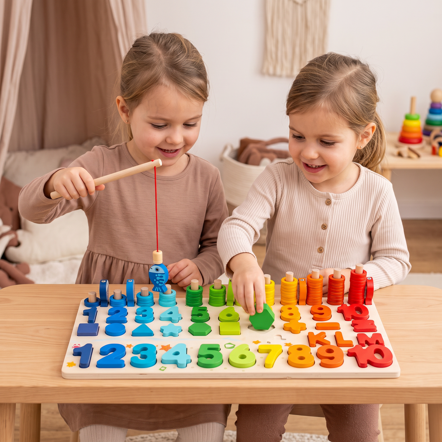 Förderung von Fähigkeiten - Montessori-Holzspielbrett