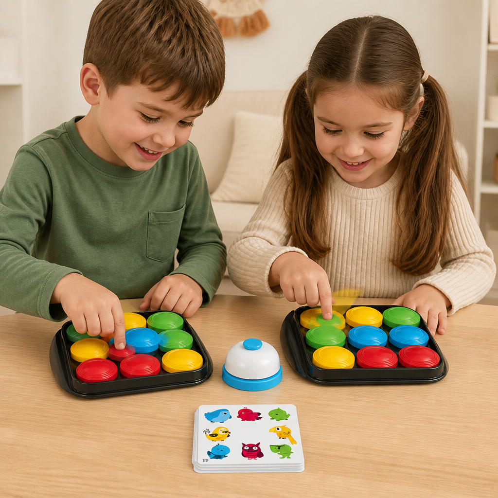 Lernspiel „Familienglockenspiel“ zum Zuordnen von Farbmustern