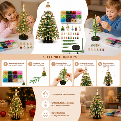 DIY-Bastelset für einen Weihnachtsbaum aus Kristallperlen