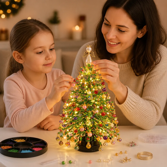 DIY-Bastelset für einen Weihnachtsbaum aus Kristallperlen