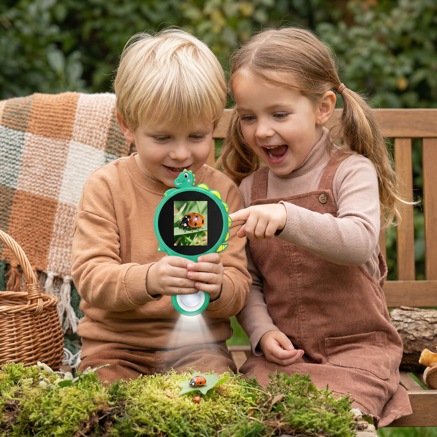 Kinder Video-Mikroskop mit Bildschirm – Mobiles Forschungsgerät für kleine Entdecker