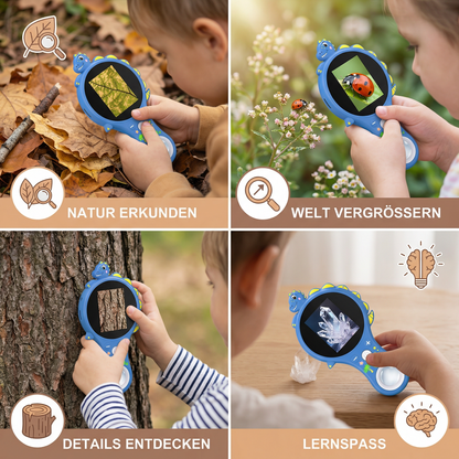 Kinder Video-Mikroskop mit Bildschirm – Mobiles Forschungsgerät für kleine Entdecker
