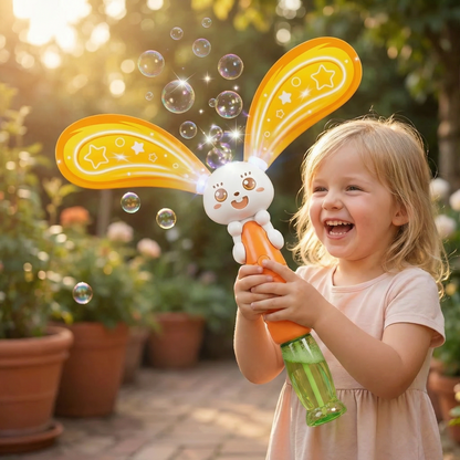 Seifenblasen-Hase mit Flügeln & Licht – Kinder Bubble Maker