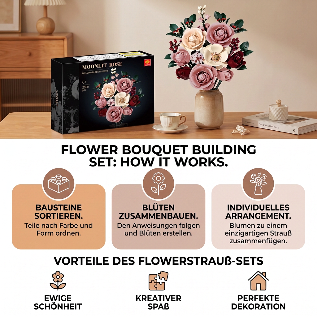 Blumenstrauß-Bausteinset