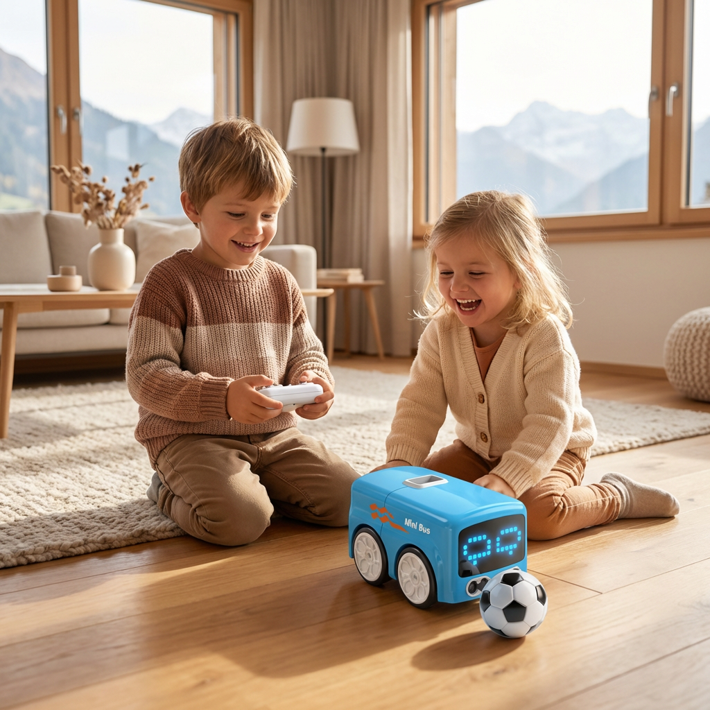 Smart RC Mini Bus Spielzeug – Gestensteuerung & LED-Licht Auto für Kinder