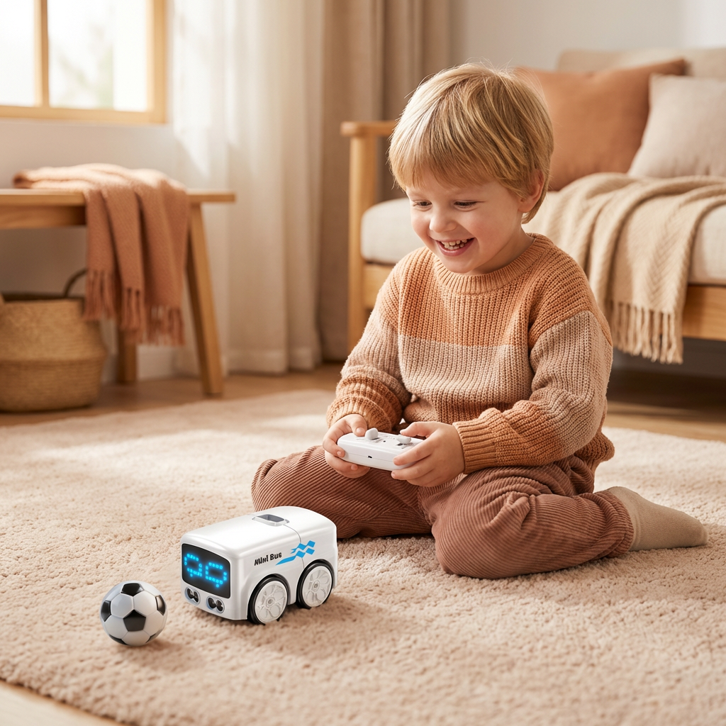 Smart RC Mini Bus Spielzeug – Gestensteuerung & LED-Licht Auto für Kinder