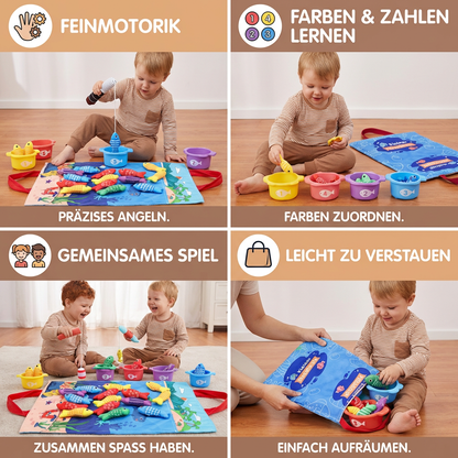 Montessori Plüsch Fischteich Kinderspielzeug