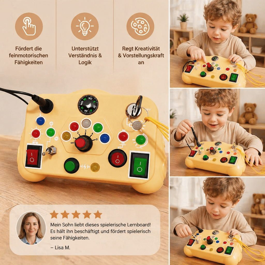 Montessori Aktivitätsspielzeug für Kinder – Lernspiel zur Förderung von Motorik, Verständnis & Kreativität