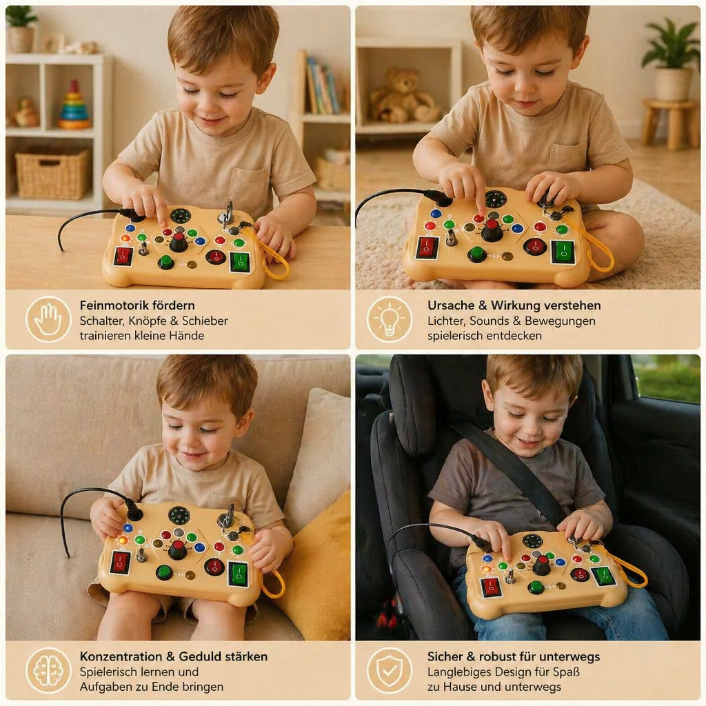 Montessori Aktivitätsspielzeug für Kinder – Lernspiel zur Förderung von Motorik, Verständnis & Kreativität