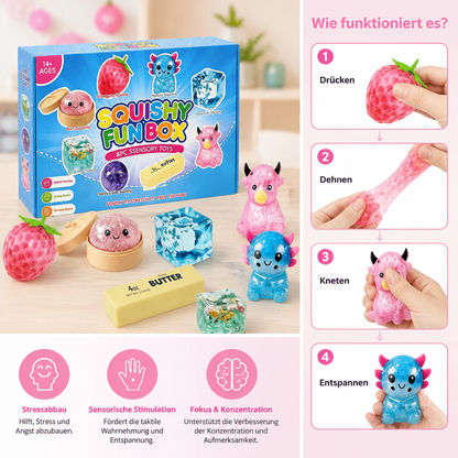 Premium-Set mit weichen Fidget-Spielzeugen – 8 sensorische Spielzeuge