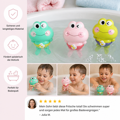 Süßes Aufziehbares Schwimmfrosch-Badespielzeug für Kinder