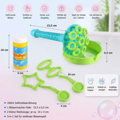 Magischer Seifenblasenstab-Set