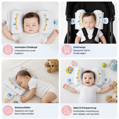 Verstellbares Babykopfkissen mit Hirsefüllung