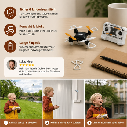 Mini-Drohne – ferngesteuerter Stunt-Flieger für Kinder