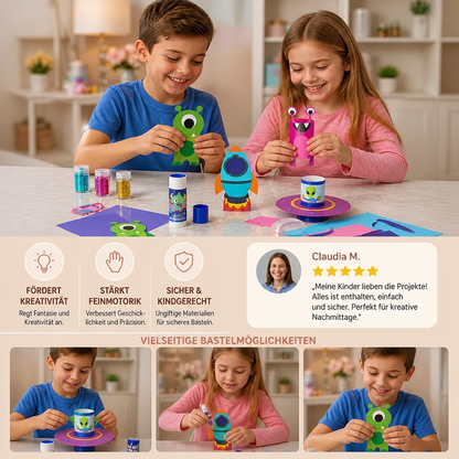 Kinder-Papierbastelbox – 20 einfache DIY-Bastelprojekte für Kinder von 3–10 Jahren mit Klebestift, Klebeband und Umschlägen