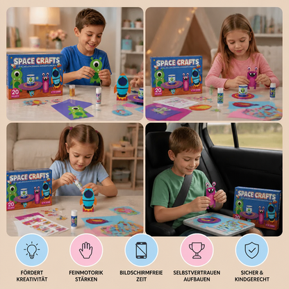 Kinder-Papierbastelbox – 20 einfache DIY-Bastelprojekte für Kinder von 3–10 Jahren mit Klebestift, Klebeband und Umschlägen