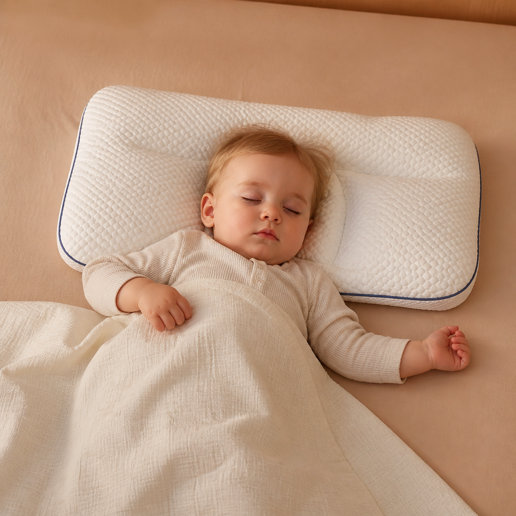 Ergonomisches Memory-Foam-Kinderkissen mit Nackenstütze