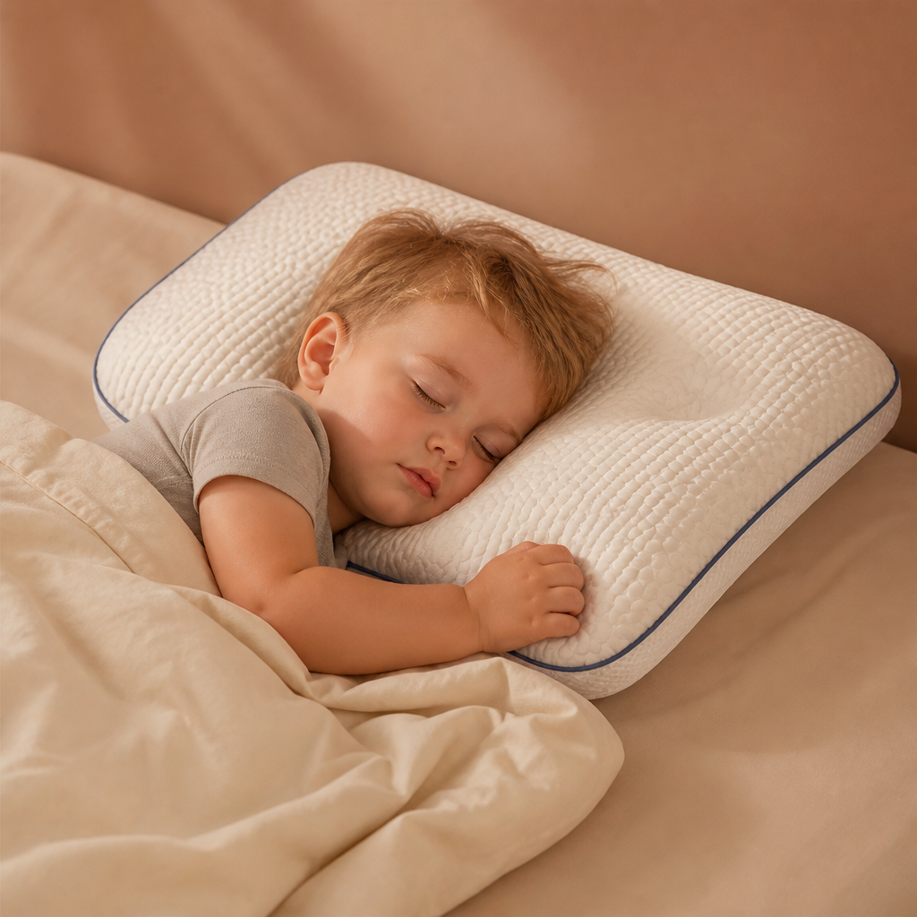 Ergonomisches Memory-Foam-Kinderkissen mit Nackenstütze