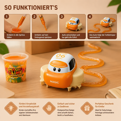 Magisches Slime-Rennbahn-Set – DIY-Abenteuer mit Elektroautos