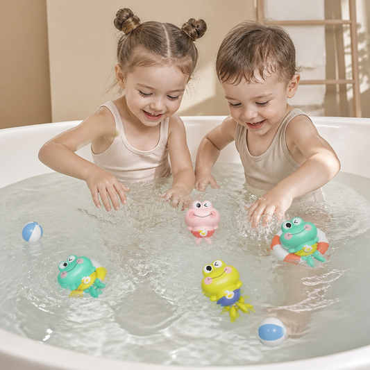 Süßes Aufziehbares Schwimmfrosch-Badespielzeug für Kinder