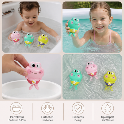 Süßes Aufziehbares Schwimmfrosch-Badespielzeug für Kinder