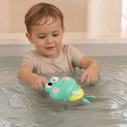 Süßes Aufziehbares Schwimmfrosch-Badespielzeug für Kinder